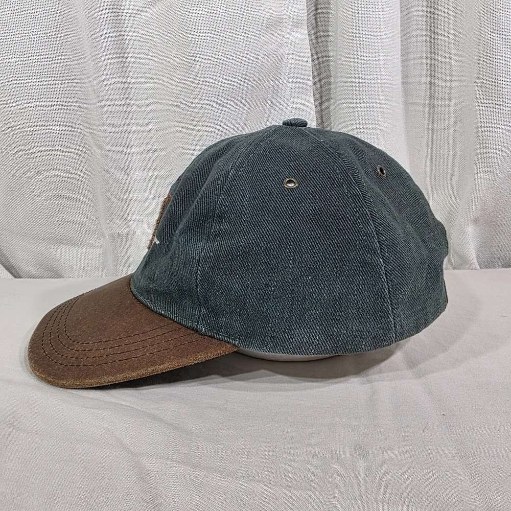 Goofy’s Hat Co. Vintage Strapback “M” Logo Hat – USA Made – Green & Brown